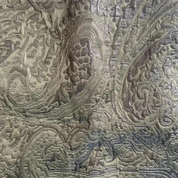 THE LIMITED Gold Paisley Brocade Pencil Skirt Size 14 Shimmery Bodycon Cocktail - Picture 11 of 12